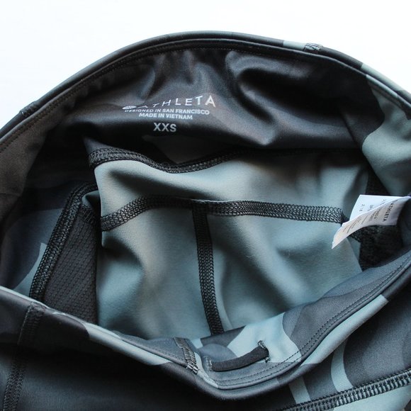 Athleta Camo Contender 7/8 Training Tight Black Grey Size XXS - Picture 9 of 11